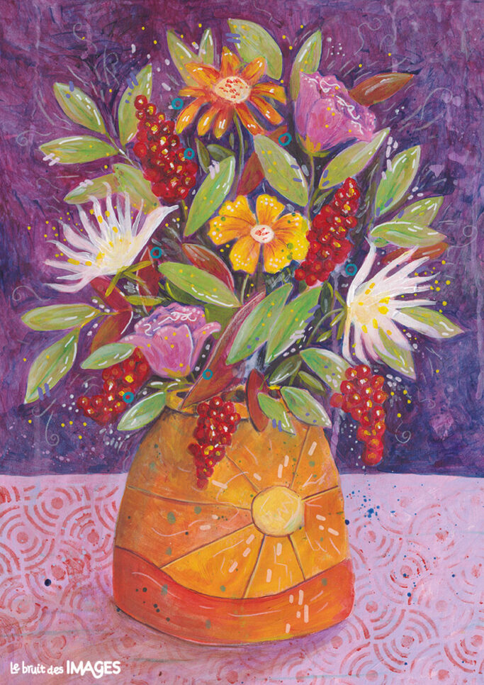 peinture de bouquet de fleurs