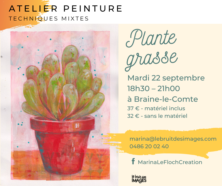 Atelier peinture à Braine-le-Comte - Peindre une plate grasse