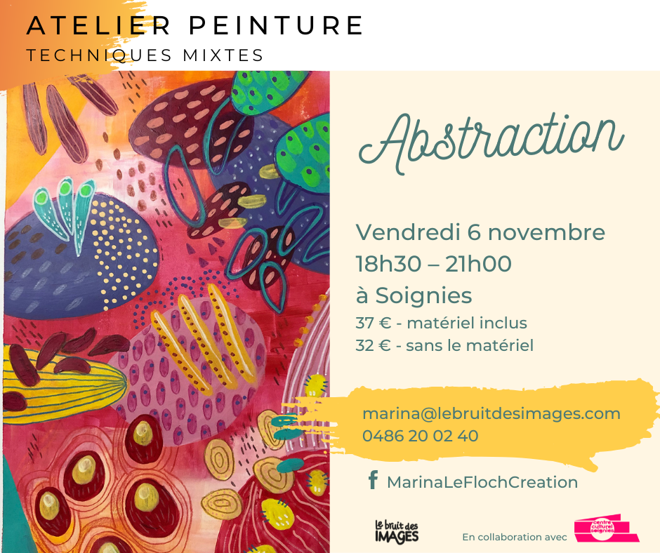 Atelier de peinture à Soignies, réaliser une peinture abstraite