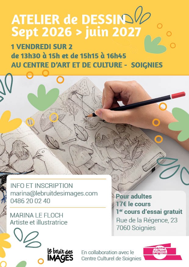 Cours de dessin sur Soignies