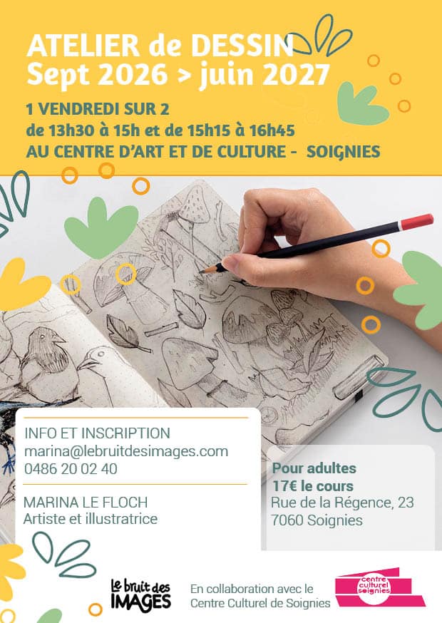 Cours de dessin sur Soignies